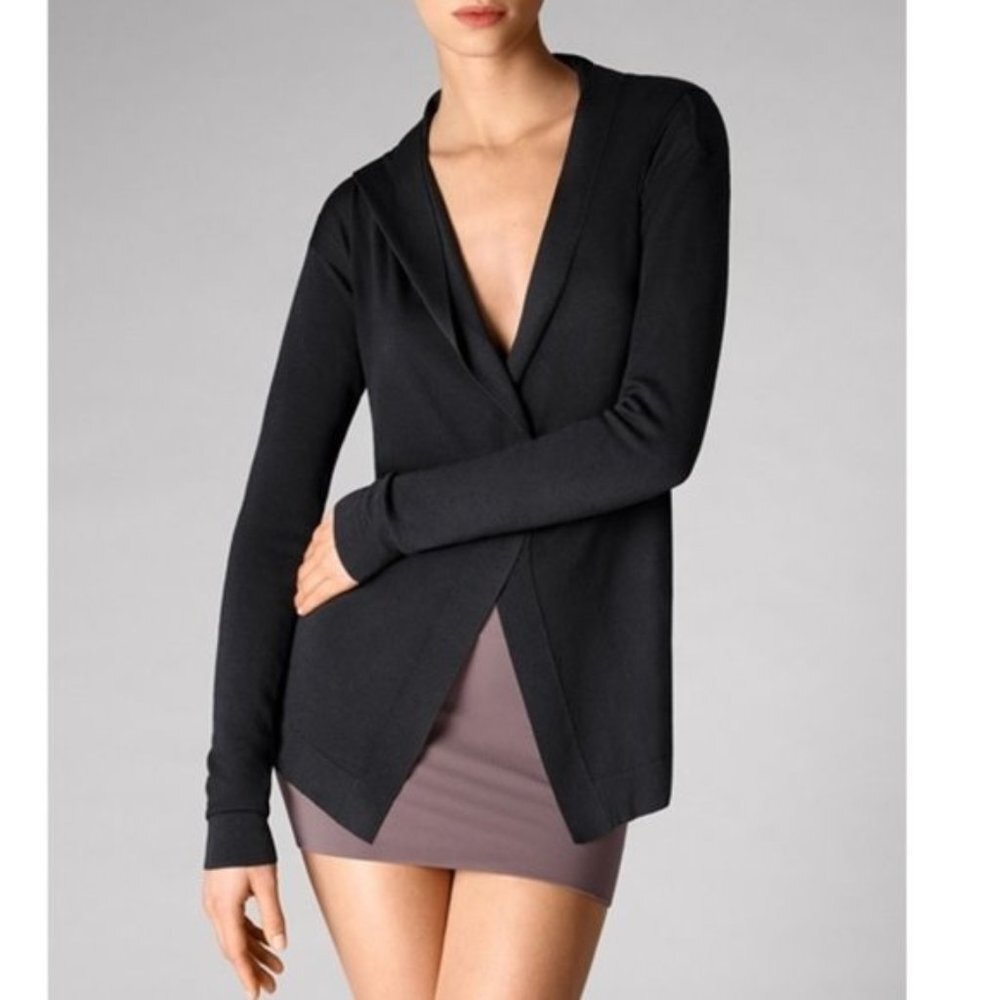 WOLFORD Fine Merino Wool Hooded Cardigan